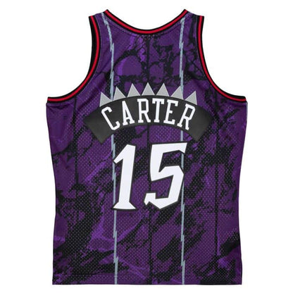 Vince Carter Toronto Raptors 1998-99 Team Marble Black Purple Mitchell & Ness Swingman Jersey - Pro League Sports Collectibles Inc.