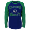 Youth Vancouver Canucks Long Sleeve Skate Raglan - Pro League Sports Collectibles Inc.
