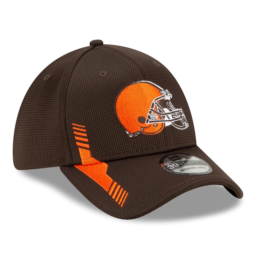 Cleveland Browns 2021 New Era NFL Sideline Home Brown 39THIRTY Flex Hat - Pro League Sports Collectibles Inc.