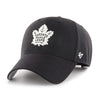 Toronto Maple Leafs Black White Clean Up '47 Brand Adjustable Hat - Pro League Sports Collectibles Inc.