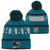 Youth San Jose Sharks Teal Breakaway Cuffed Knit Hat with Pom