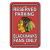 Chicago Blackhawks Sports Vault Reserved Parking Fan Sign - Pro League Sports Collectibles Inc.