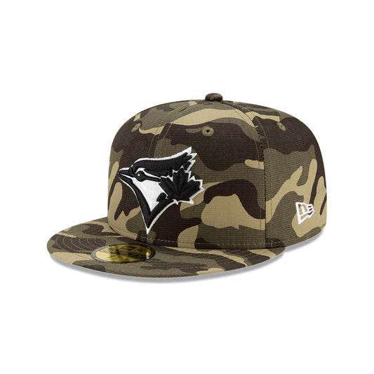 Toronto Blue Jays Camo Memorial Day 2021 On-Field New Era 59FIFTY Fitted Hat - Pro League Sports Collectibles Inc.