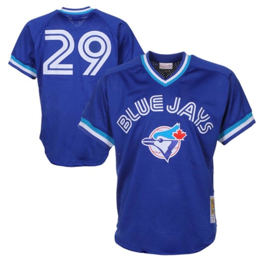 Joe Carter Toronto Blue Jays Mitchell & Ness 1993 Cooperstown Collection Royal Blue Mesh Batting Practice Jersey