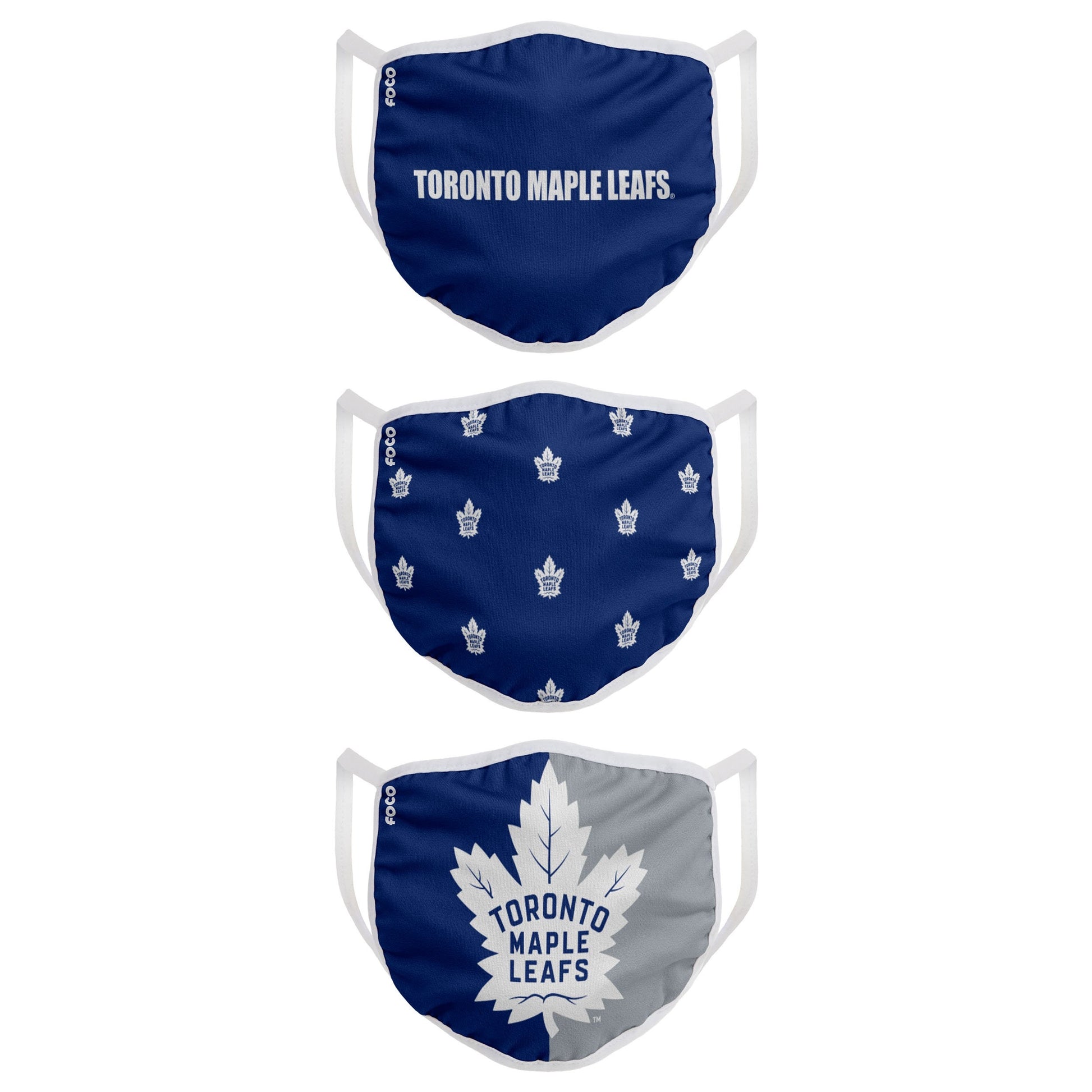 Youth Toronto Maple Leafs FOCO NHL Face Mask Covers 3 Pack - Pro League Sports Collectibles Inc.