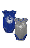Infant Toronto Blue Jays Girls Home Run Onesie 2 Pack Set - Pro League Sports Collectibles Inc.