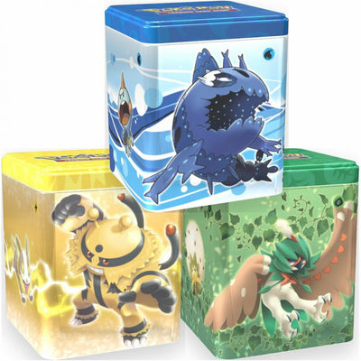 Pokémon TCG: Stacking Tins - Water/Grass/Lightning - Pro League Sports Collectibles Inc.