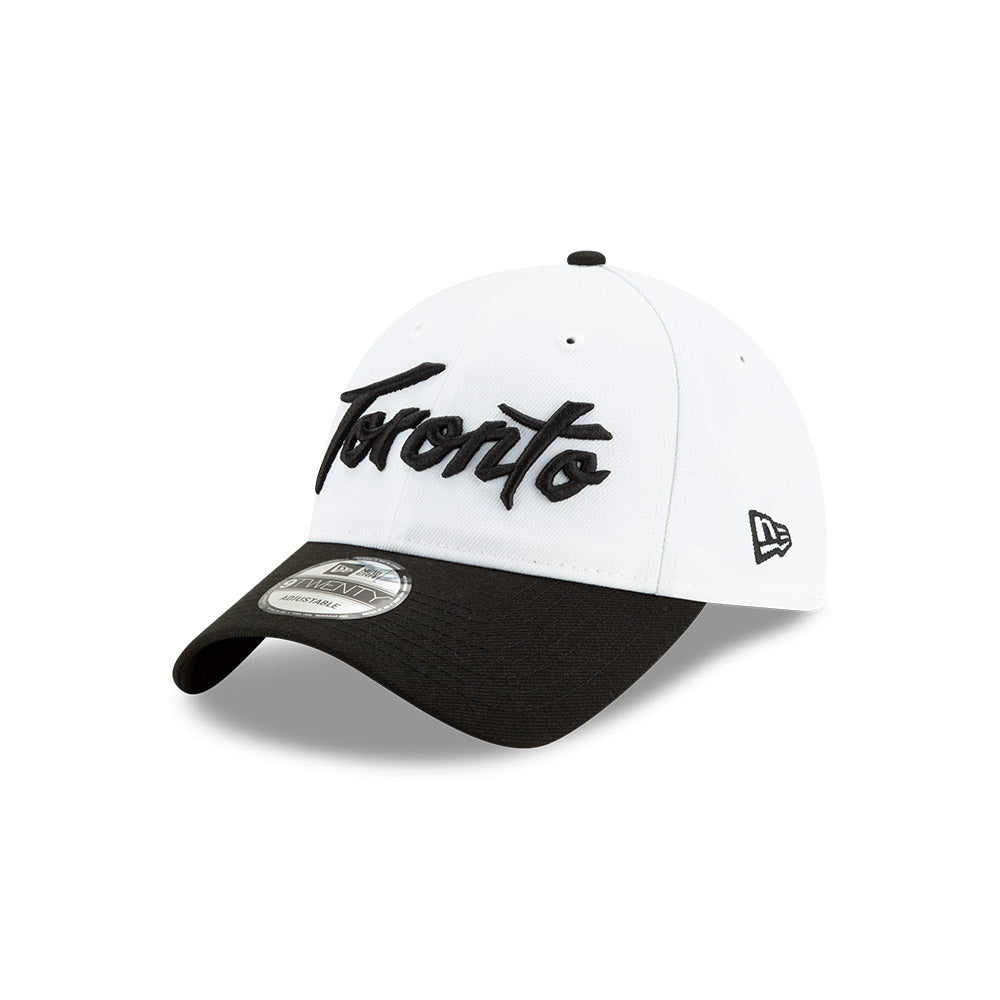 Earned Not Given Toronto Raptors 9Twenty Holiday Edition CS19 White/Black New Era Adjustable - Pro League Sports Collectibles Inc.