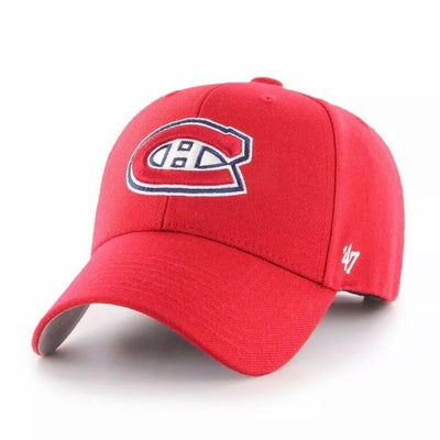Montreal Canadiens Red 47 Brand MVP Basic Adjustable Hat - Pro League Sports Collectibles Inc.