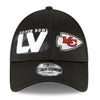 Kansas City Chiefs New Era Black Super Bowl LV Bound - 9FORTY Adjustable Hat - Pro League Sports Collectibles Inc.