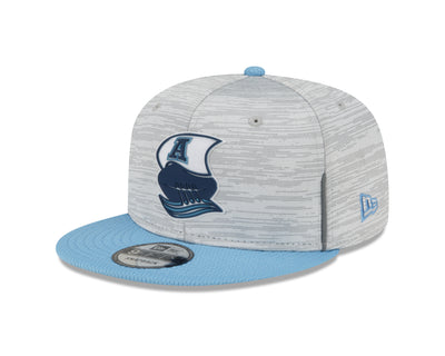 Toronto Argonauts CFL New Era 2022 Alternate Grey Double Blue Boat Logo On-field Sideline 9Fifty Snapback Hat - Pro League Sports Collectibles Inc.
