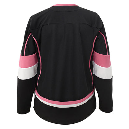 Youth Toronto Maple Leafs Girls Black & Pink Fan Replica Jersey - Pro League Sports Collectibles Inc.