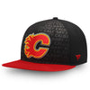 Calgary Flames Fanatics Black/Red Authentic Pro Rinkside Snapback Adjustable Hat - Pro League Sports Collectibles Inc.