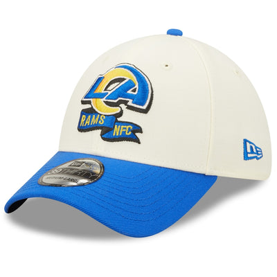 Los Angeles Rams 2022 Sideline New Era Cream/Blue - 39THIRTY 2-Tone Flex Hat - Pro League Sports Collectibles Inc.