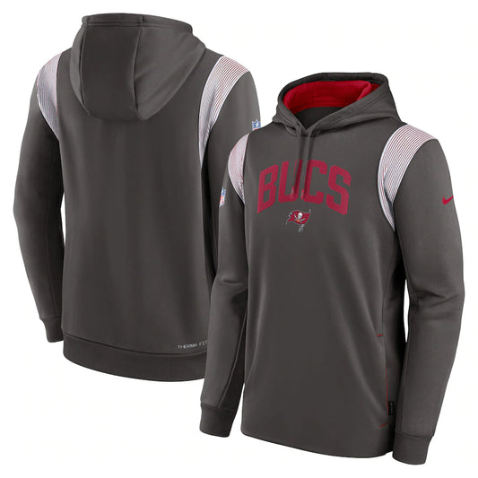 Tampa Bay Buccaneers Nike 2022 Sideline Fleece Performance Therma Fit - Pullover Hoodie - Pro League Sports Collectibles Inc.