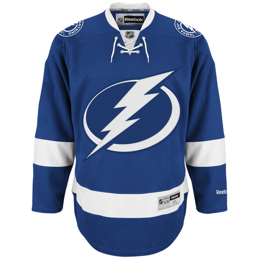 Tampa Bay Lightning Premier Home Replica Reebok Blue Jersey - Pro League Sports Collectibles Inc.