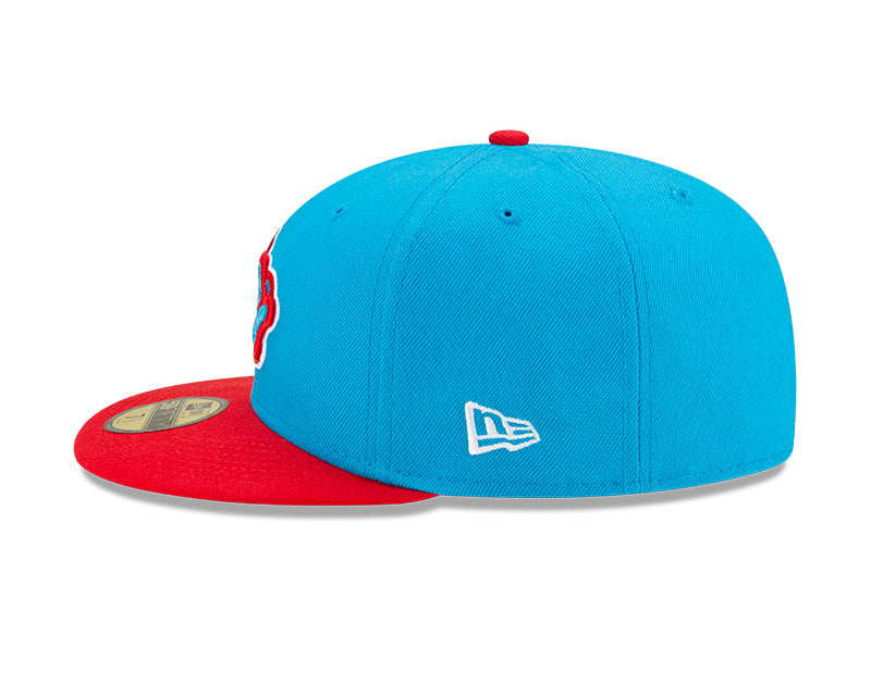 Miami Marlins New Era Blue/Red 2021 City Connect Authentic Collection On-Field 59FIFTY Fitted Hat - Pro League Sports Collectibles Inc.