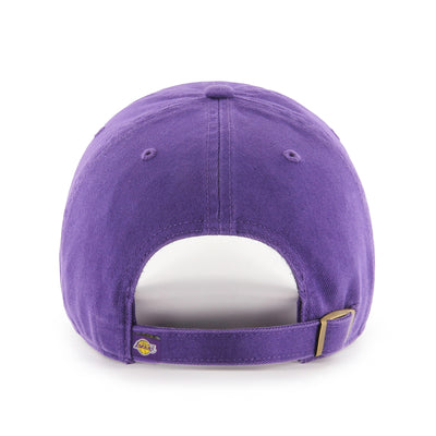 Los Angeles Lakers Purple NBA 47 Brand Clean Up Adjustable Buckle Back Hat - Pro League Sports Collectibles Inc.