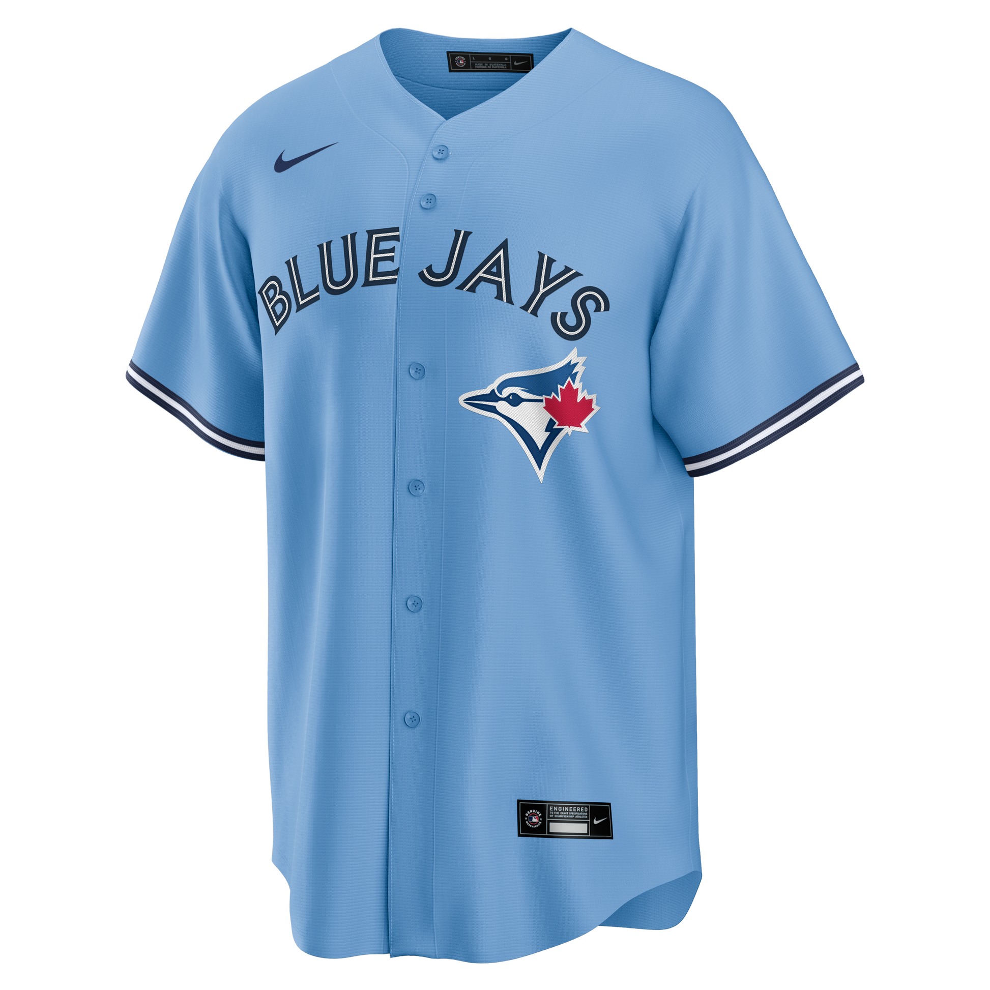 Toronto Blue Jays George Springer #4 SCREENED ON SEWN Nike Powder Blue Horizon Replica Team Jersey - Pro League Sports Collectibles Inc.