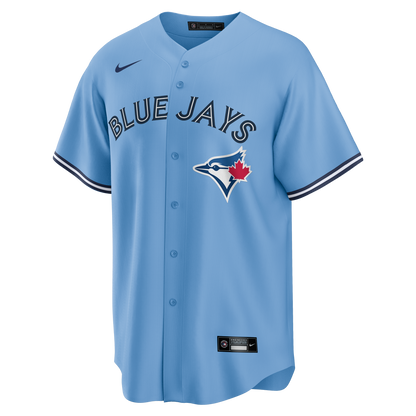 Toronto Blue Jays George Springer #4 SCREENED ON SEWN Nike Powder Blue Horizon Replica Team Jersey - Pro League Sports Collectibles Inc.