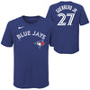 Youth Toronto Blue Jays Vladimir Guerrero Jr. #27 Nike Royal Name & Number T-Shirt - Pro League Sports Collectibles Inc.