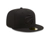 Toronto Raptors Black on Black Ball Logo 59Fifty New Era Fitted Hat - Pro League Sports Collectibles Inc.