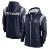 Dallas Cowboys Performance Sideline Lockup Full-Zip Hoodie - Navy - Pro League Sports Collectibles Inc.