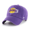 Los Angeles Lakers Purple NBA 47 Brand Clean Up Adjustable Buckle Back Hat - Pro League Sports Collectibles Inc.