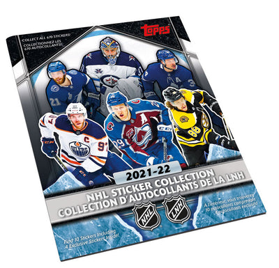 Topps NHL 2021-22 Hockey Stickers Box- 50 Packs/ 5 Stickers Per pack (includes 1 Album) - Pro League Sports Collectibles Inc.