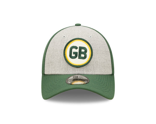 Green Bay Packers New Era 2022 Sideline 39THIRTY Historic Flex Hat - Heathered Gray/Green - Pro League Sports Collectibles Inc.