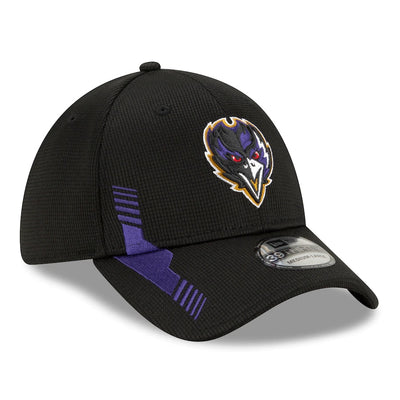 Baltimore Ravens 2021 New Era NFL Sideline Home Black 39THIRTY Flex Hat - Pro League Sports Collectibles Inc.