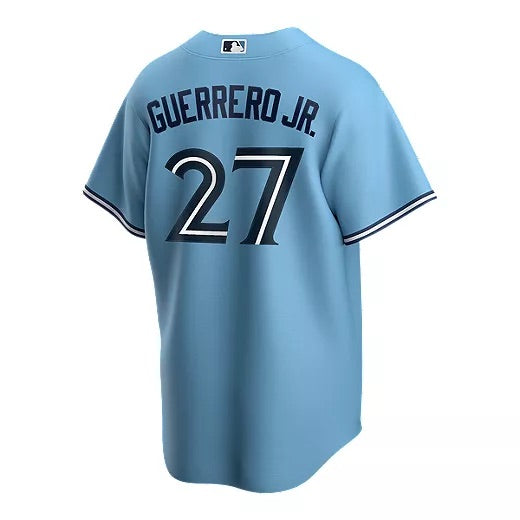 Toronto Blue Jays Vladimir Guerrero Jr. #27 SCREENED ON SEWN Nike Powder Blue Horizon Replica Team Jersey - Pro League Sports Collectibles Inc.