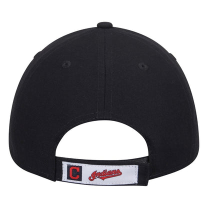 Cleveland Indians Road Navy "C" The League Black 9Forty New Era Adjustable Hat - Pro League Sports Collectibles Inc.