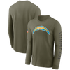 Los Angeles Chargers Nike 2022 Salute To Service - Team Logo Long Sleeve T-Shirt - Olive - Pro League Sports Collectibles Inc.