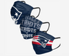 New England Patriots Match Day FOCO NFL Face Mask Covers Adult 3 Pack - Pro League Sports Collectibles Inc.