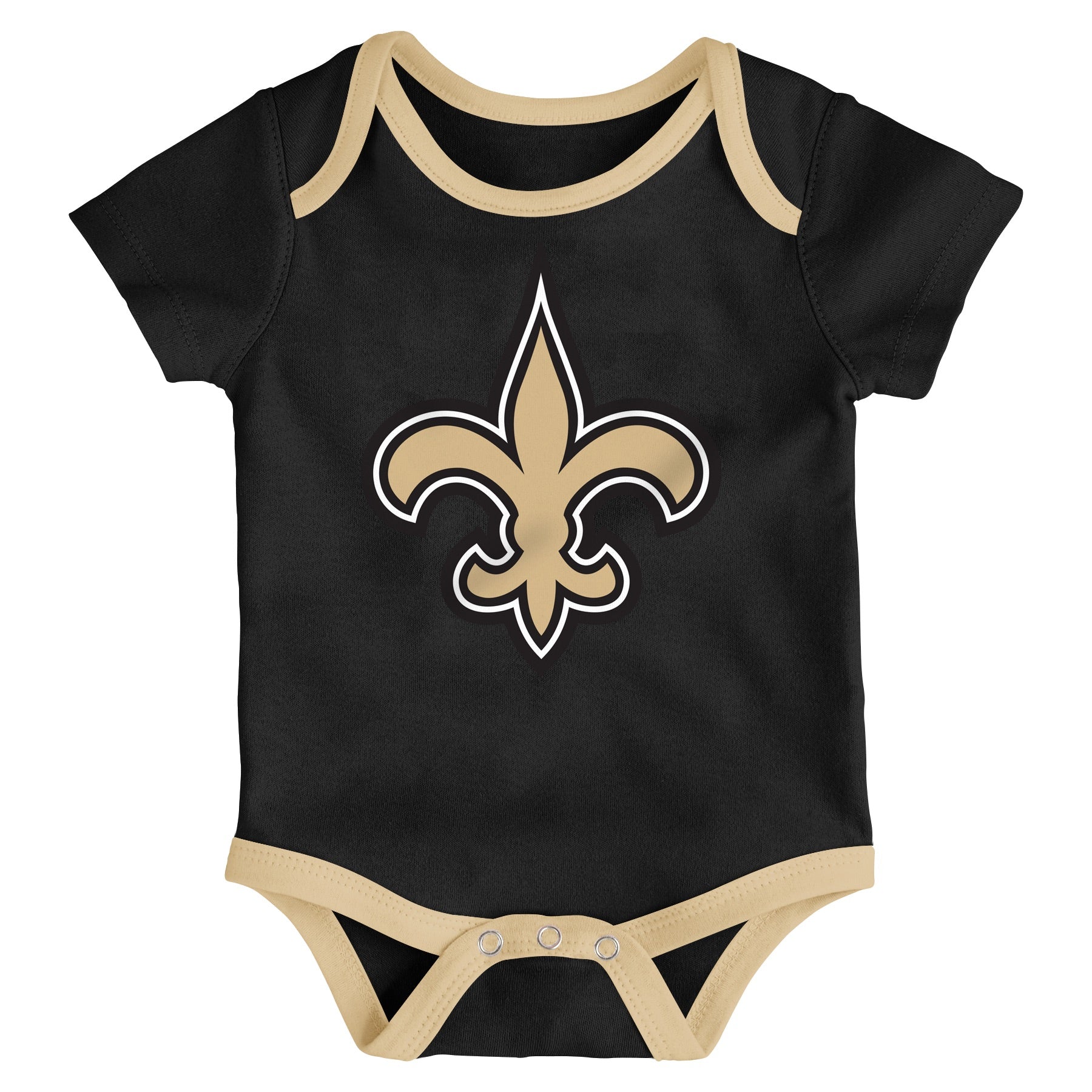 Infant New Orleans Saints Gold/Black/Heathered Gray Champ 3-Piece Bodysuit Set - Pro League Sports Collectibles Inc.