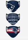 New England Patriots Match Day FOCO NFL Face Mask Covers Adult 3 Pack - Pro League Sports Collectibles Inc.