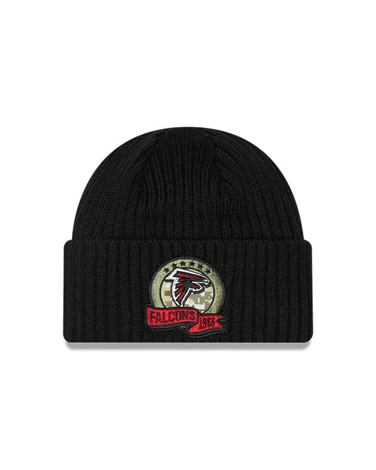 Atlanta Falcons New Era Salute To Service 2022 Sport Cuffed Knit Hat - Pro League Sports Collectibles Inc.