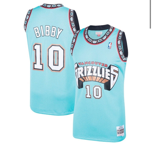 Mike Bibby Vancouver Grizzlies Mitchell & Ness 1998-99 Hardwood Classic Teal Swingman Jersey - Pro League Sports Collectibles Inc.