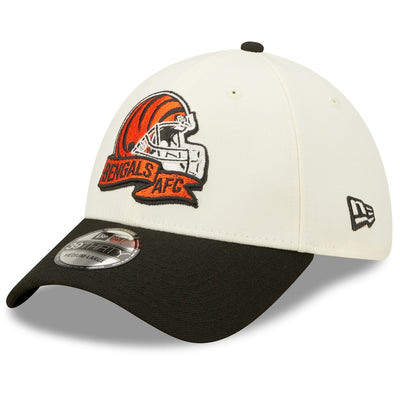 Cincinnati Bengals 2022 Sideline New Era Cream/Brown - 39THIRTY 2-Tone Flex Hat - Pro League Sports Collectibles Inc.