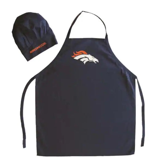 Denver Broncos Team Apron With Chef’s Hat - Pro League Sports Collectibles Inc.