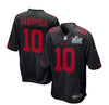 Jimmy Garoppolo San Francisco 49ERS Black Nike Game SBLIV Patch Jersey - Pro League Sports Collectibles Inc.