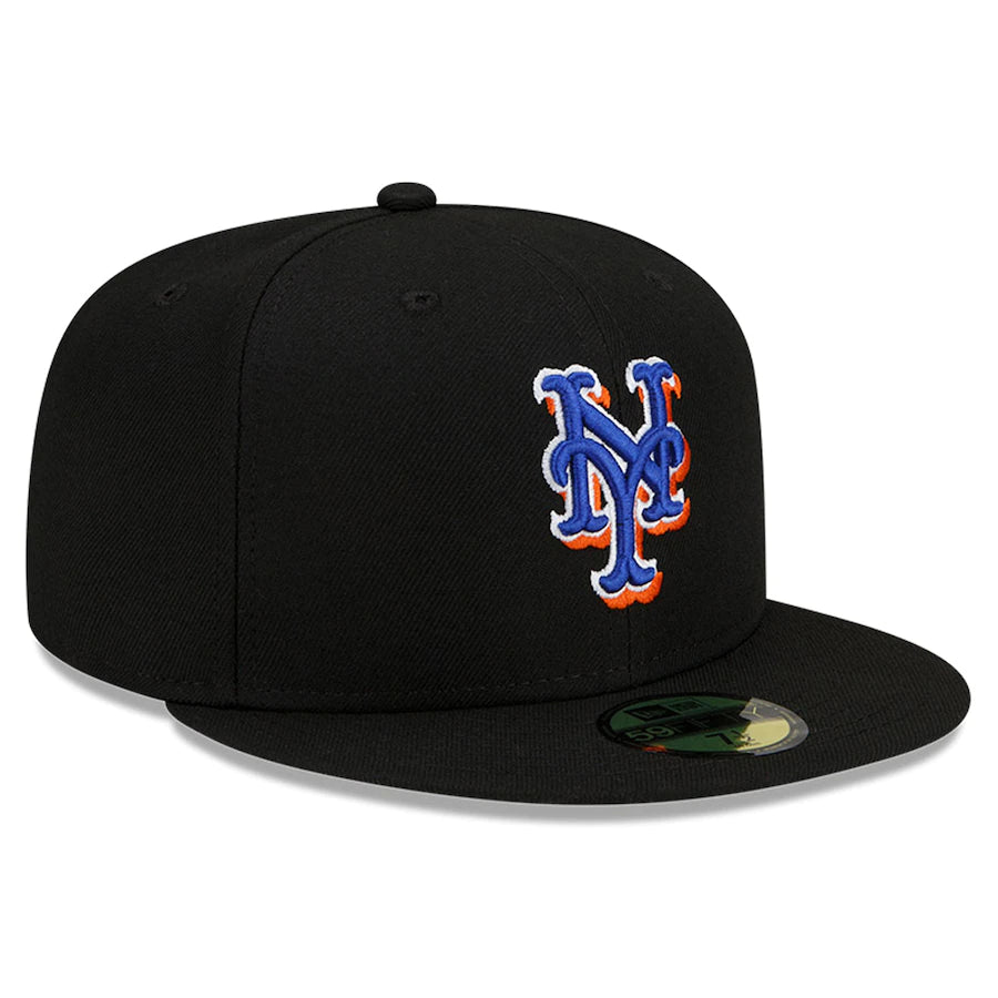 New York Mets New Era Black Alternate Authentic Collection On-Field 59FIFTY Fitted Hat - Pro League Sports Collectibles Inc.