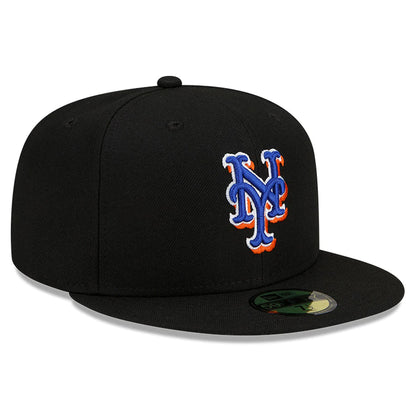 New York Mets New Era Black Alternate Authentic Collection On-Field 59FIFTY Fitted Hat - Pro League Sports Collectibles Inc.