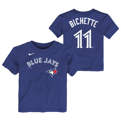 Child Toronto Blue Jays Bo Bichette #11 Nike Royal Blue Name & Number T-Shirt - Pro League Sports Collectibles Inc.