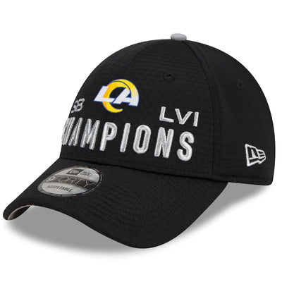 Los Angeles Rams New Era Super Bowl LVI Champions - Locker Room Trophy Collection 9FORTY Snapback Adjustable Hat - Pro League Sports Collectibles Inc.