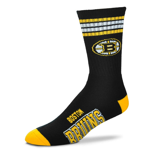 Boston Bruins - 4 Stripe Deuce Socks - Pro League Sports Collectibles Inc.