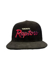 Toronto Raptors Corduroy Script Black New Era 9Fifty Snapback - Pro League Sports Collectibles Inc.