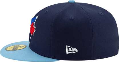 Youth Toronto Blue Jays Navy/ Light Blue New Alternate 4 Authentic Collection On-Field New Era - 59FIFTY Fitted Hat - Pro League Sports Collectibles Inc.