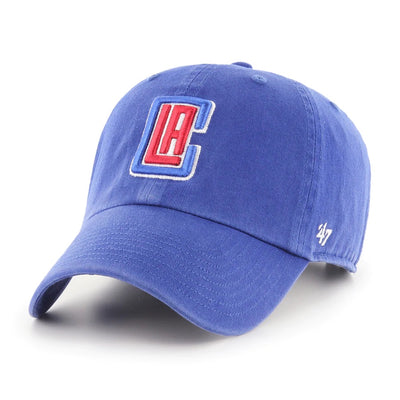 Los Angeles Clippers Royal Alt NBA 47 Brand Clean Up Adjustable Buckle Back Hat - Pro League Sports Collectibles Inc.